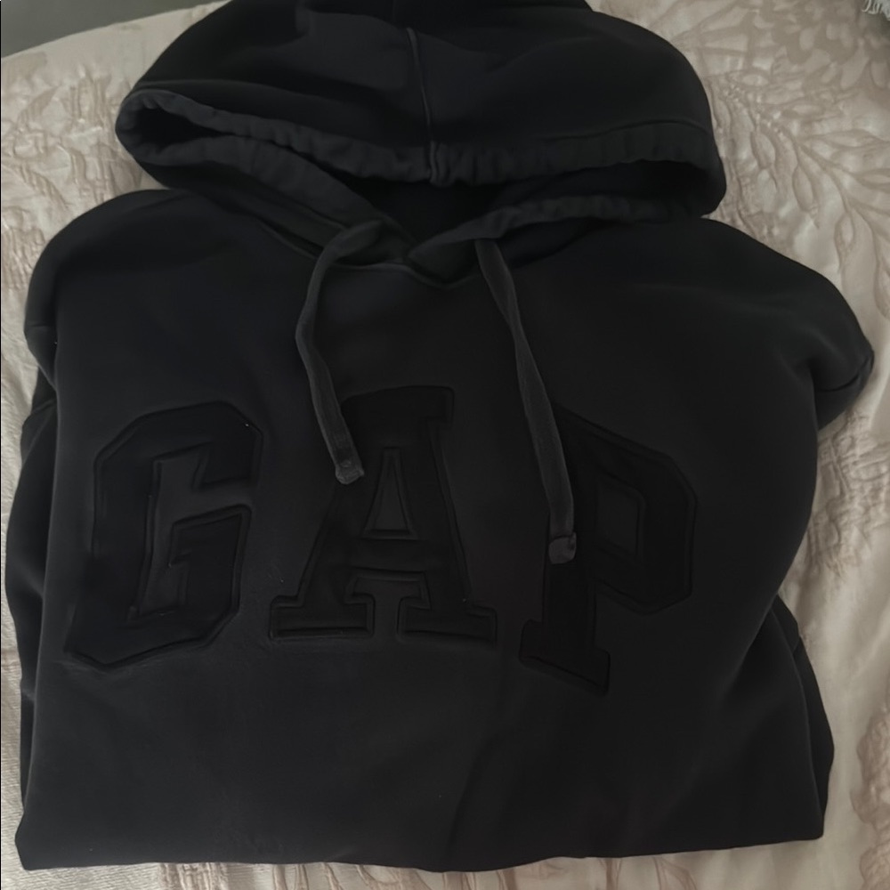 GAP Black Sweater with Tonal Logo